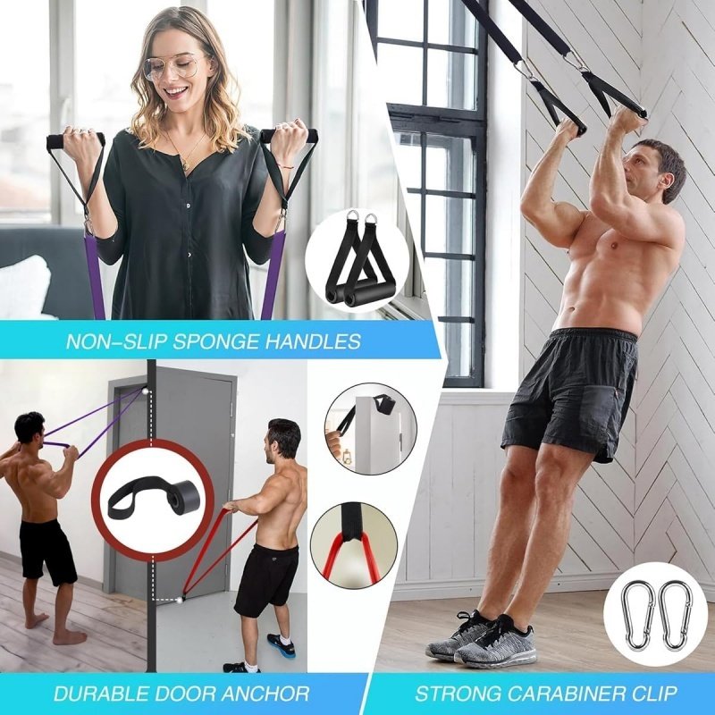 Resistance Bands Heavy Duty Set Gym Exercise Assisted Pull Up Fitness Workout - Image 5