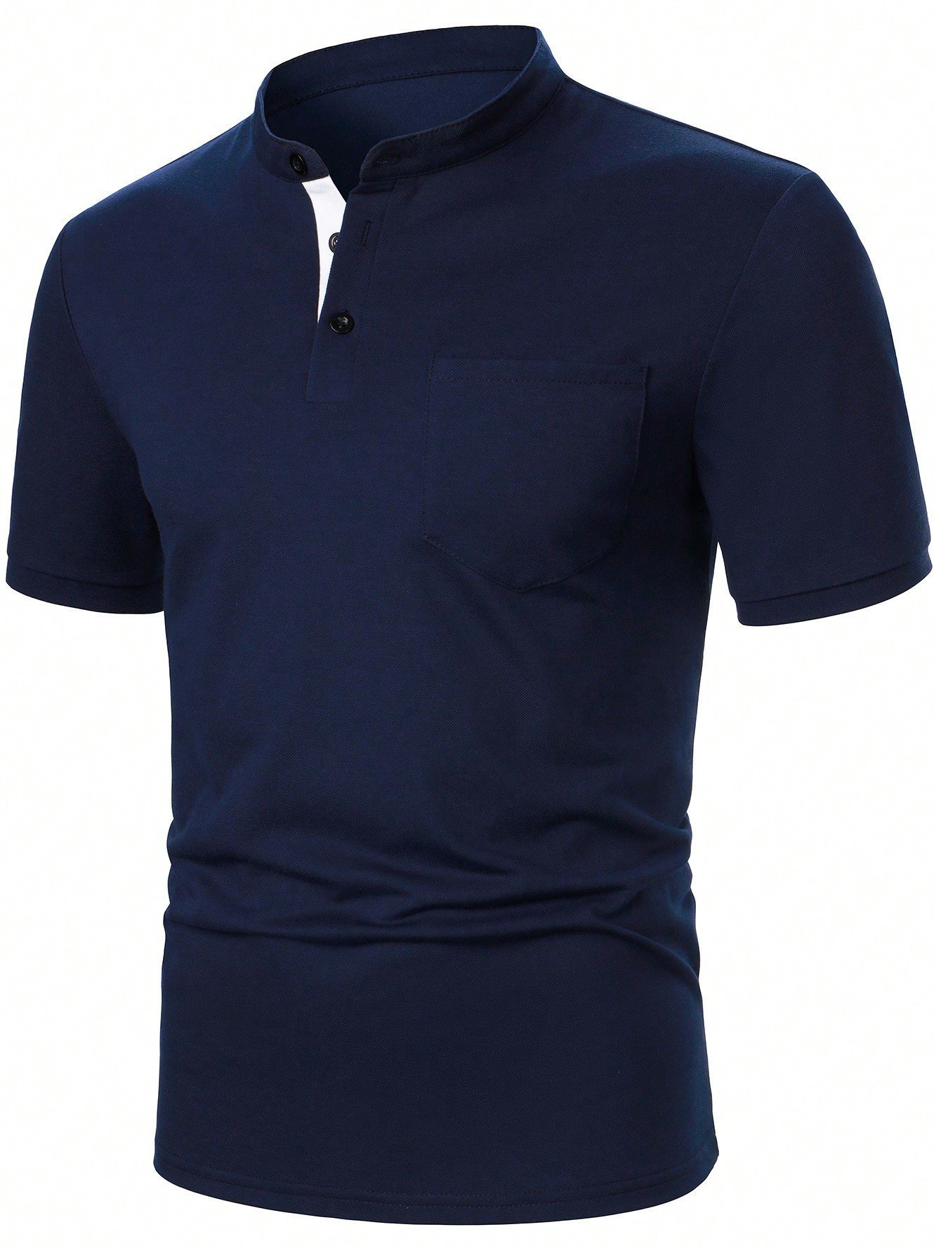 Men’s Solid Color Short Sleeve Polo Shirt – Summer Casual Daily Commute Style - Image 2