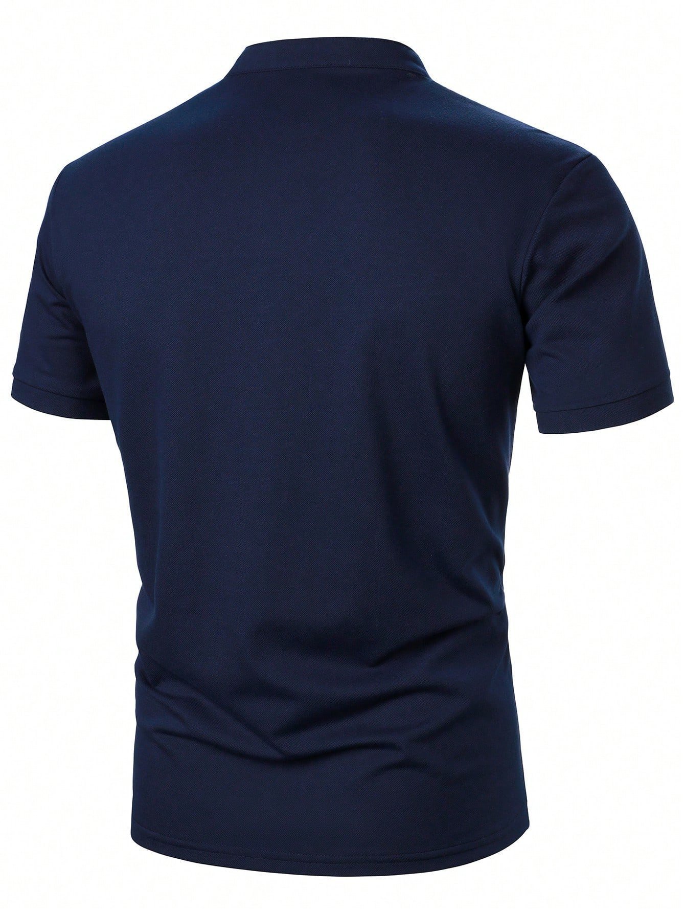 Men’s Solid Color Short Sleeve Polo Shirt – Summer Casual Daily Commute Style - Image 4