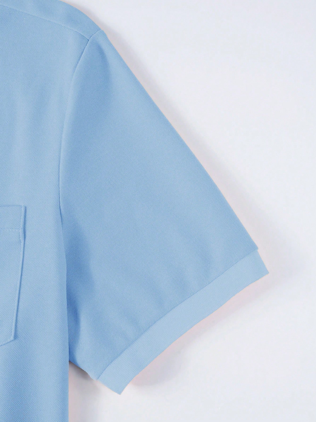 Men’s Solid Color Short Sleeve Polo Shirt – Classic Casual Style - Image 3