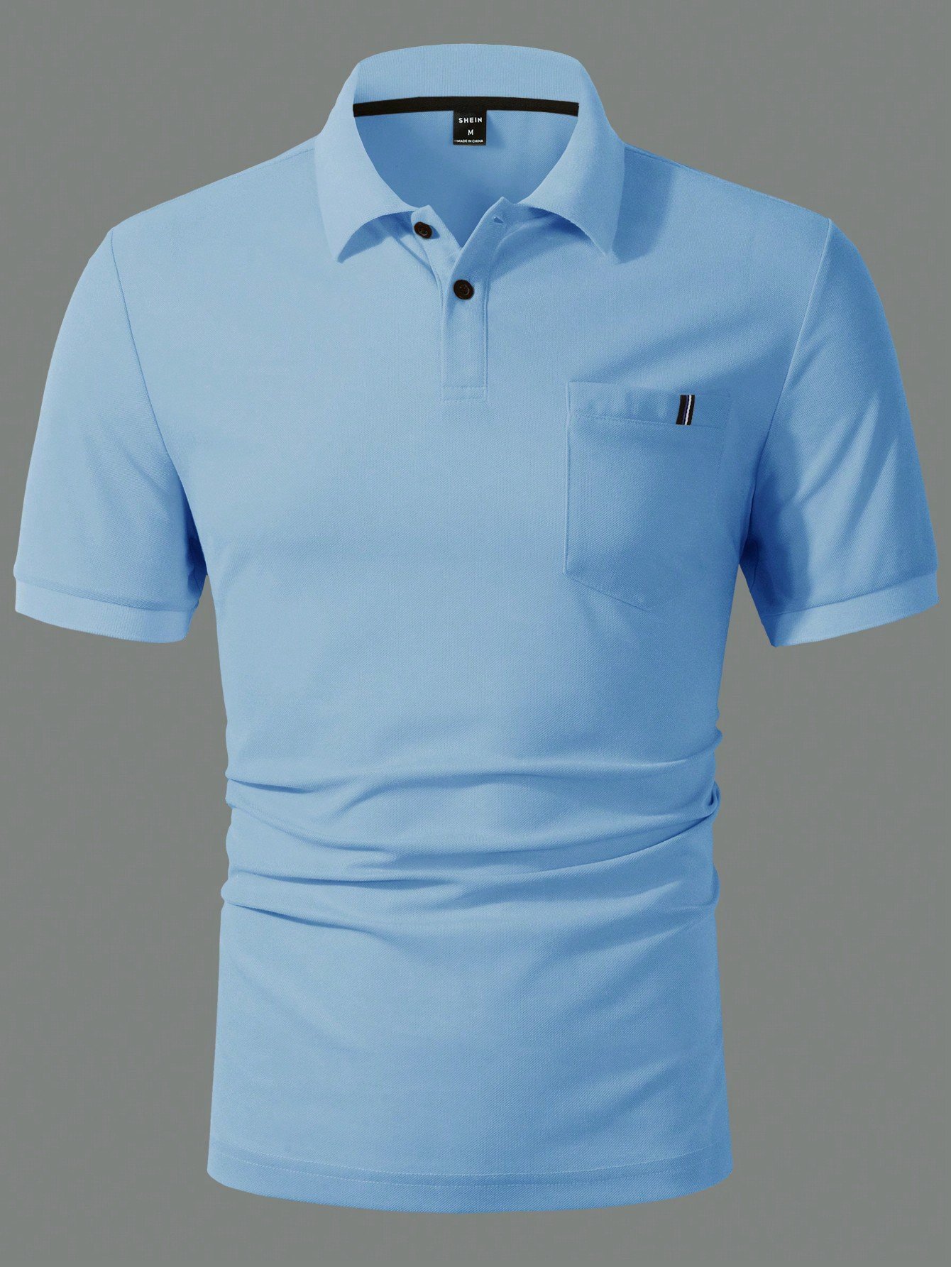 Men’s Solid Color Short Sleeve Polo Shirt – Classic Casual Style - Image 4