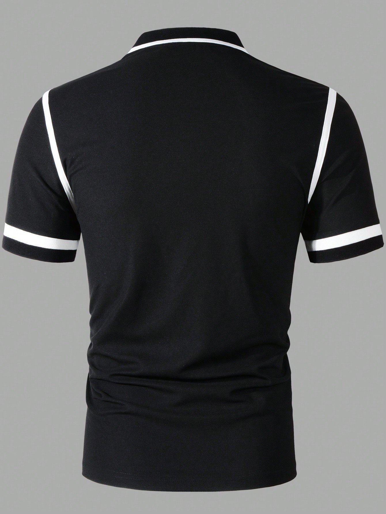 Men’s Solid Color Short Sleeve Polo Shirt – Classic Casual Style - Image 2