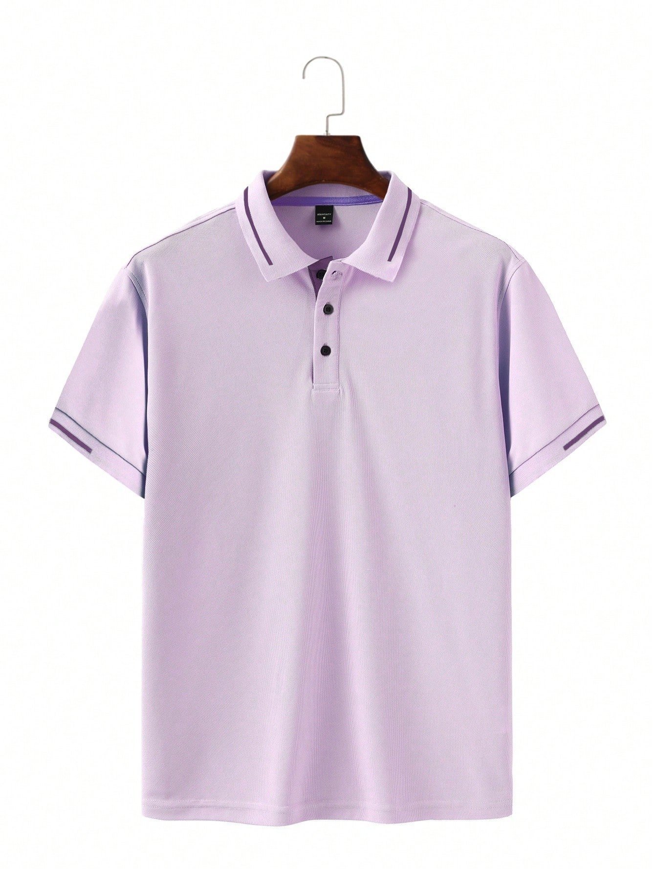 Men’s Solid Color Short Sleeve Polo Shirt – Classic Casual Style - Image 3