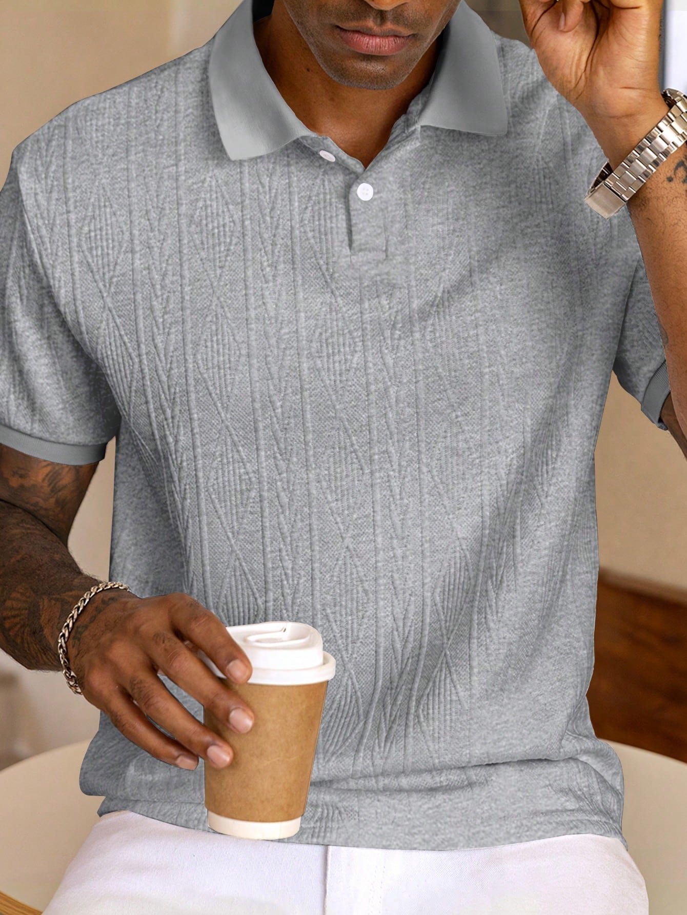 Men’s Front Button Short Sleeve Casual Shirt – Perfect for Everyday Wear