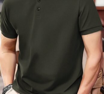Men’s Solid Color Polo Shirt – Classic Casual Style for Daily Commute