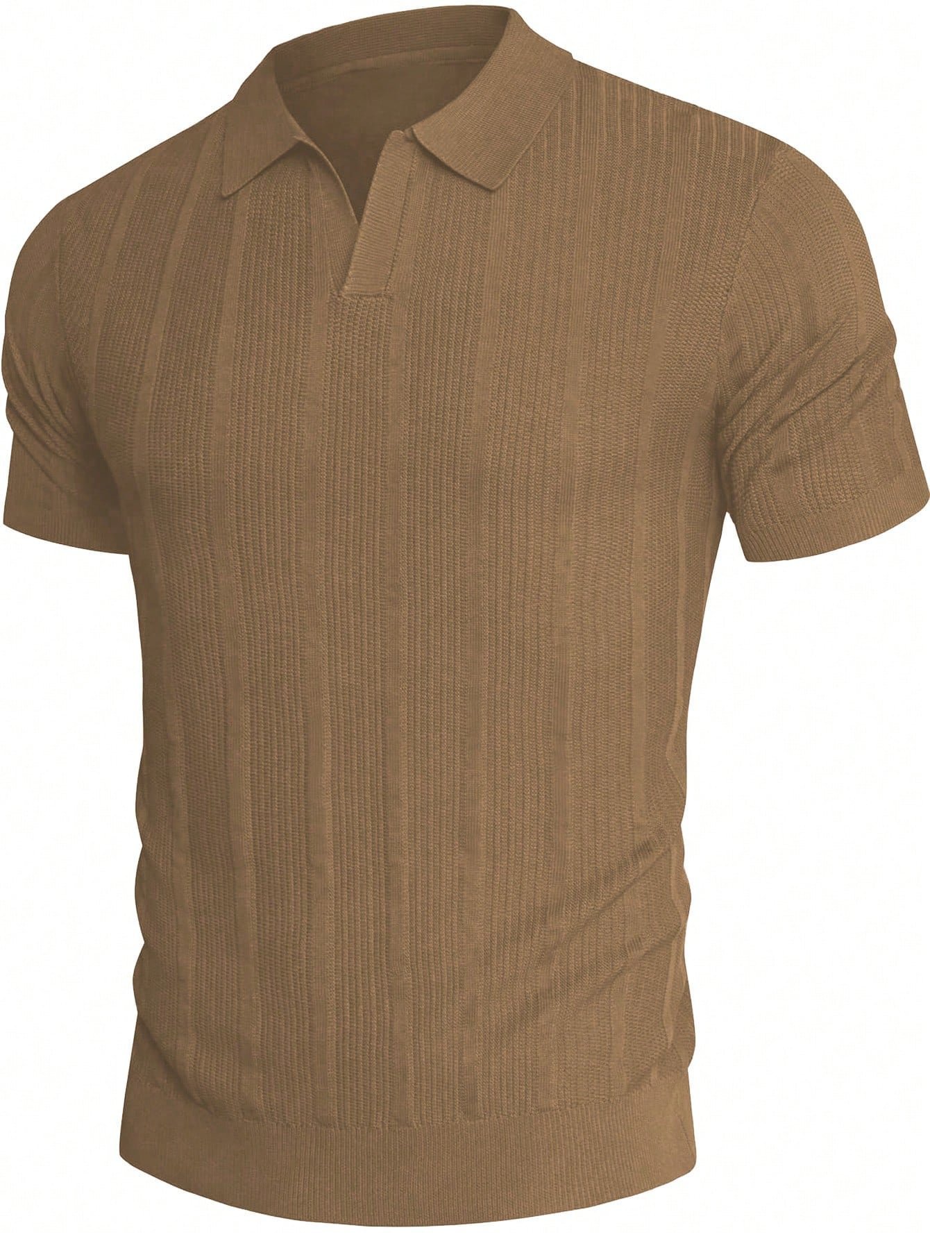 Men’s Solid Color Polo Shirt – Casual Short Sleeve Style - Image 3
