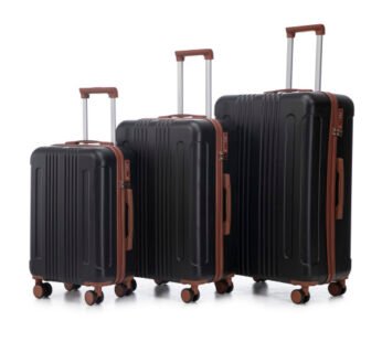 20 24 28 3 Pcs Set In ABS Spinner Wheel Luggage, Carry On Suitcase, Matching Color, TSA Combination Lock