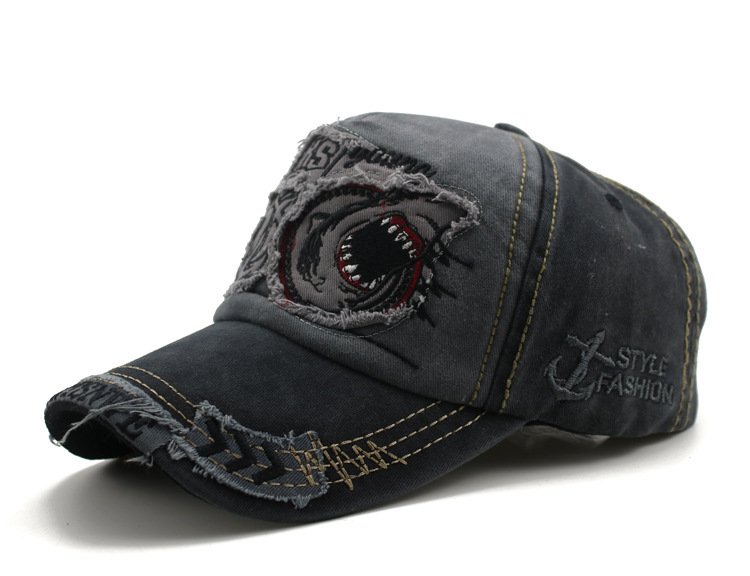 Shark Denim Cap Hip Hop Outdoor Snapback Baseball Caps - Image 2
