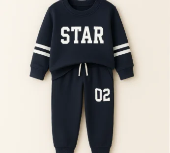 Kids “STAR” Winter Tracksuit – Navy Blue
