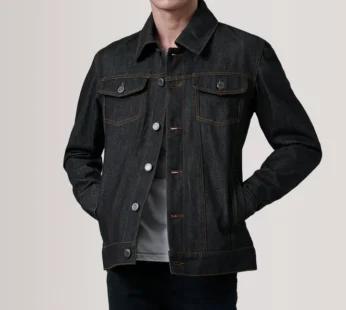Men’s Conard Faded Black Denim Trucker Jacket
