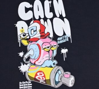 CALM DOWN COTTON GRAPHIC TEE FOR MEN