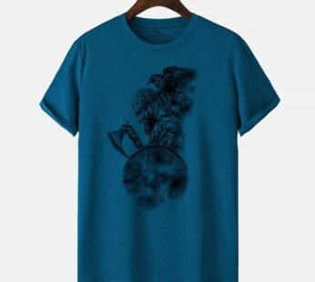 VIKING WARRIORS COTTON GRAPHIC TEE FOR MEN
