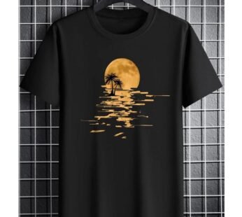 BLACK SPIDER GRAPHIC COTTON TEE FOR MEN