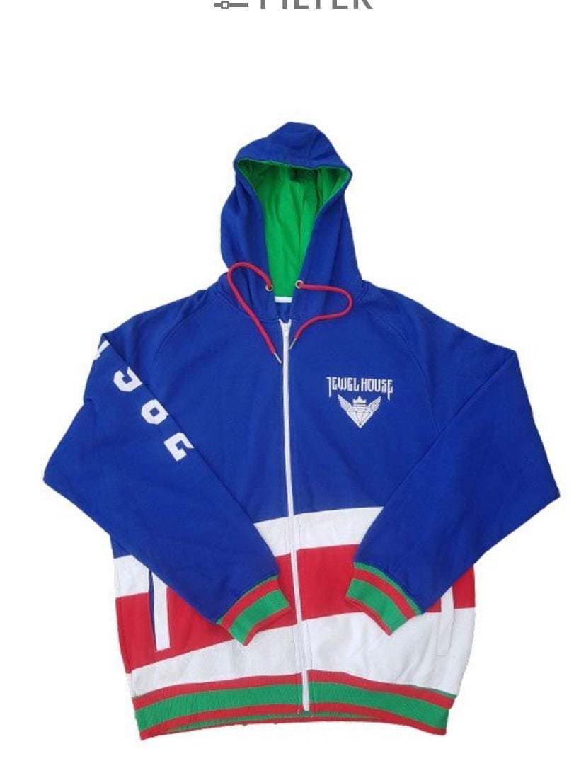 Blue Fleece Big Size Fashion Hoodie - Image 2