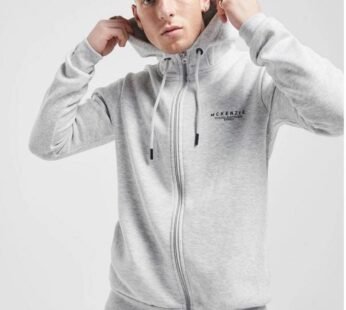 Grey Essential Zip Through Plus Size Hoodie