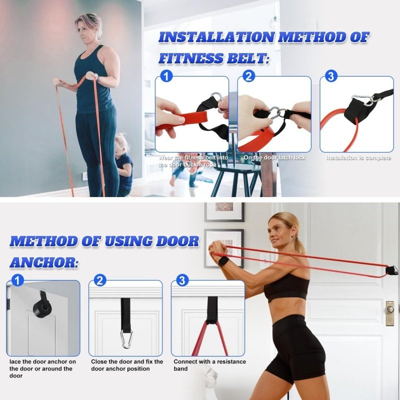 Resistance Bands Heavy Duty Set Gym Exercise Assisted Pull Up Fitness Workout - Image 6