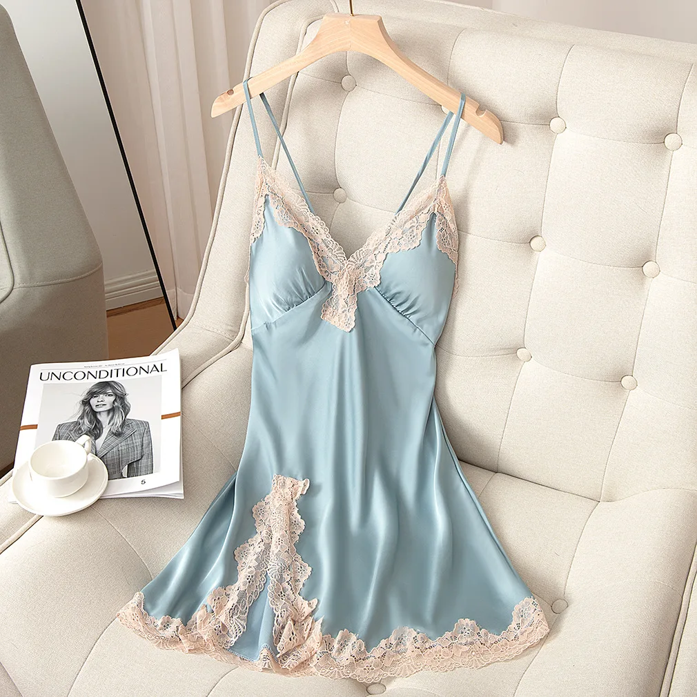 Spaghetti Strap Nightgown Women Nightdress - Image 3