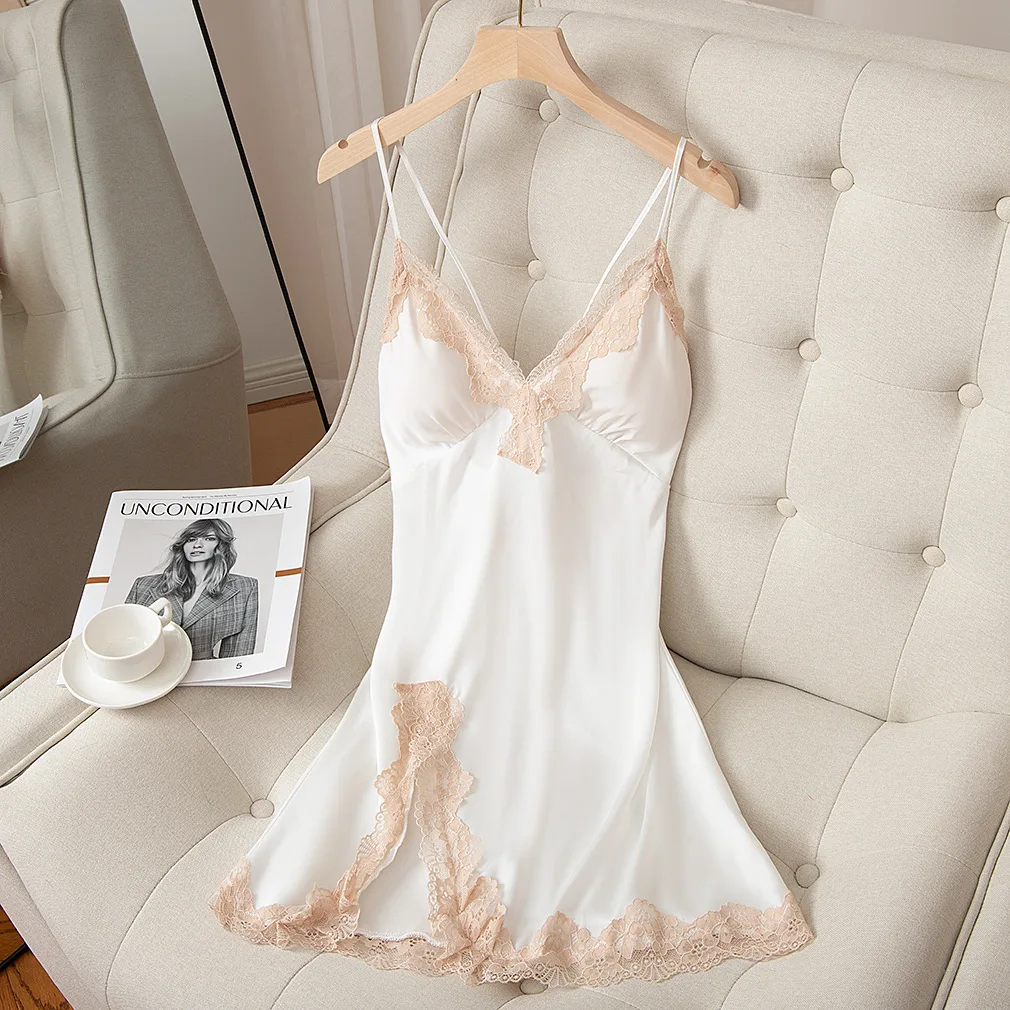 Spaghetti Strap Nightgown Women Nightdress - Image 6