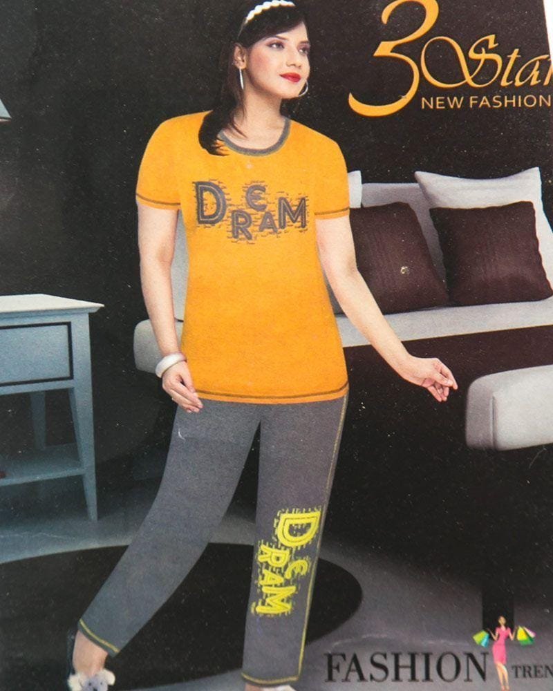Ladies Nightdress & Pajama Sets with T-shirt by 3 Star