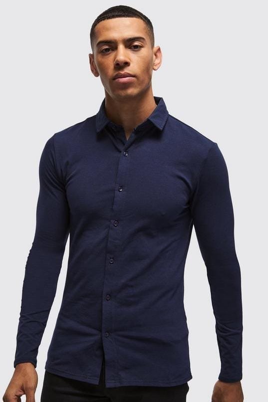 Long Sleeve Stretch Fit Jersey Shirt