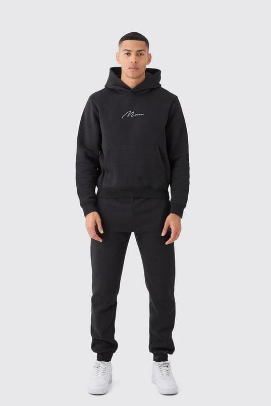 Man Signature Boxy Hooded Tracksuit