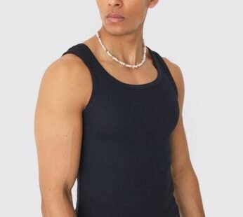 Muscle Fit Ribbed Vest