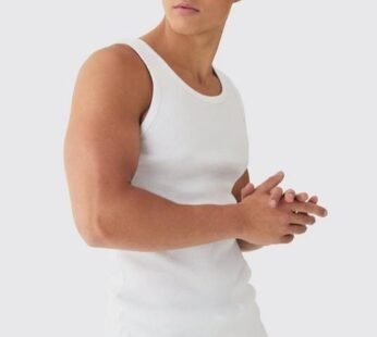 Muscle Fit Ribbed Vest