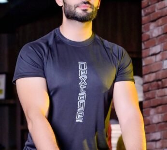 NEXTAGE Slogan Black Dri-Fit Shirt