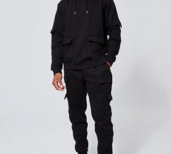 Official Man Cargo Hooded Panelled Tracksuit