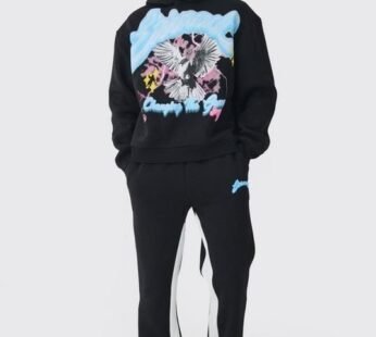 Oversized Boxy Eternal Dove Large Scale Graphic  Tracksuit