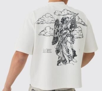 Oversized Boxy Heavyweight Half Sleeve  Printed T-Shirt