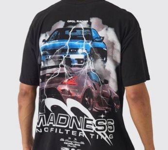 Oversized Car Large Scale Back Print T-Shirt