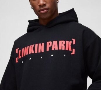 Oversized Linkin Park Band License Print Hoodie