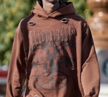 Oversized Loopback Self Fabric Applique Hoodie