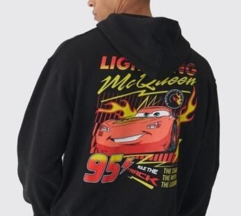 Oversized Pixar Cars License Print Hoodie