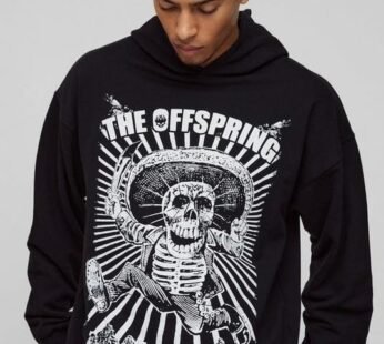 Oversized The Offspring Band License Print Hoodie