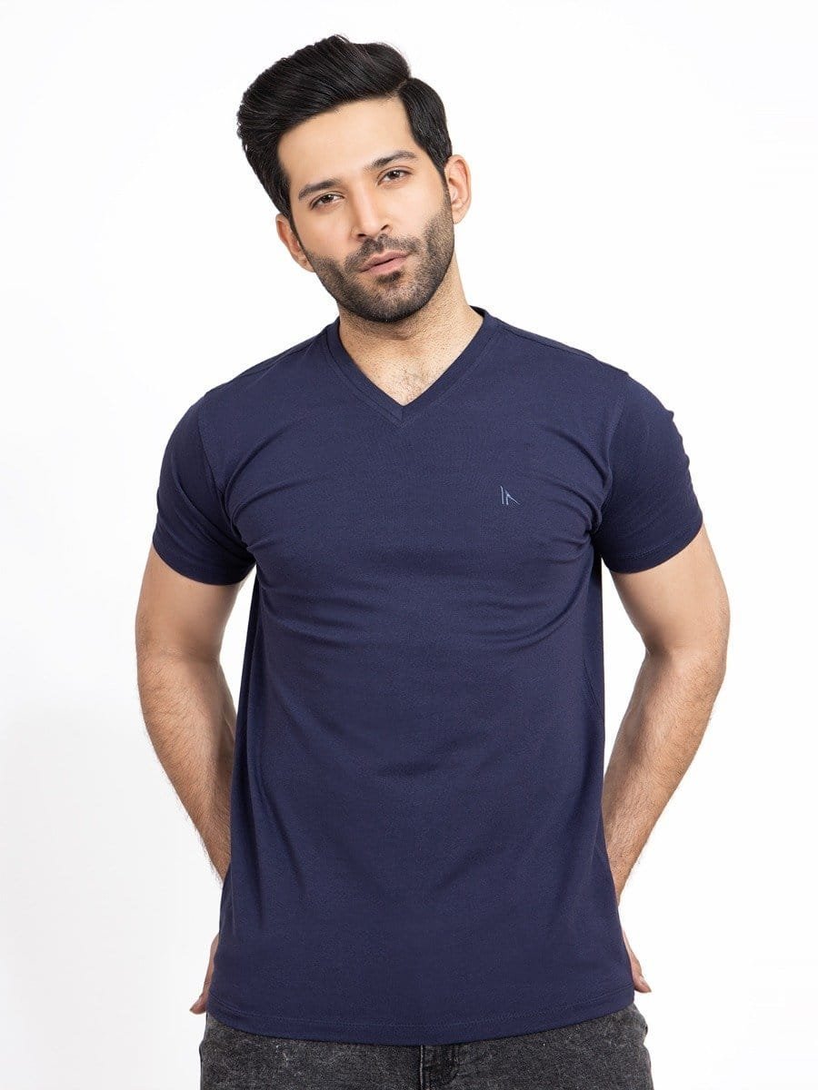 Regular Fit V-Neck Basic Tee - FMTBT22-011