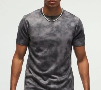 Slim Super Heavy Suede Textured T-Shirt