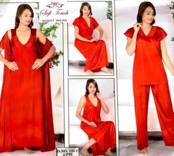 Soft Touch – 4Pcs Bridal Wedding Nighty Sets – 125 –