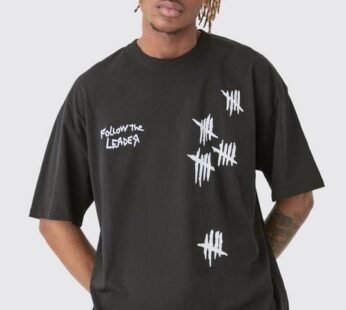 Tall Oversized Korn License T-shirt In Black
